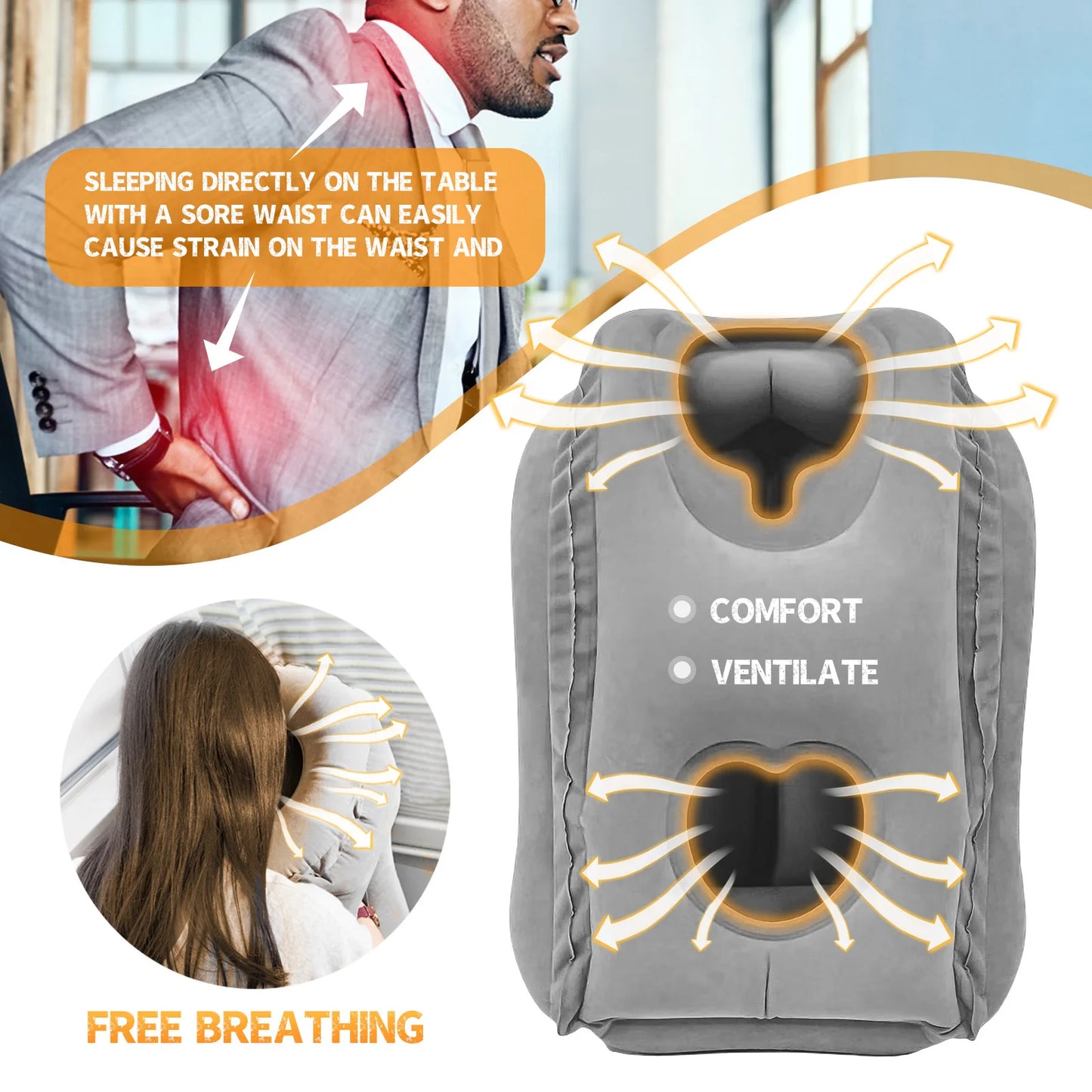 Inflatable Travel - Airplane Pillow